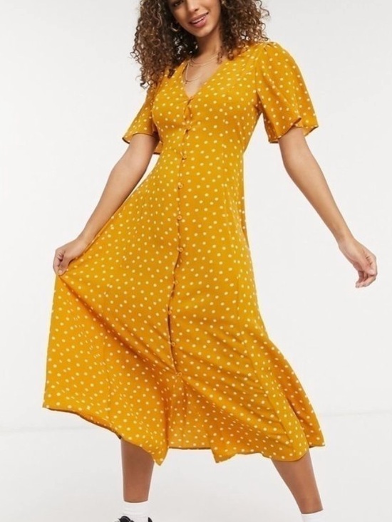 ASOS Dresses & Skirts - Polka Dot Short Sleeve Midi Dress